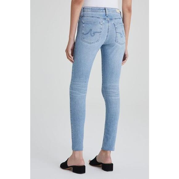 AG Adriano Goldschmied Farrah Skinny Ankle Jeans Sz 28 Stepped Hem Skylight Wash - Picture 11 of 11